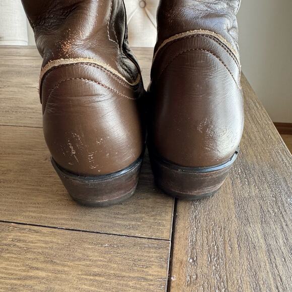 VTG Tony Lama Two Tone Lizard Wingtip Two Tone Cowgirl Rodeo Western Boots 6B - Picture 5 of 12